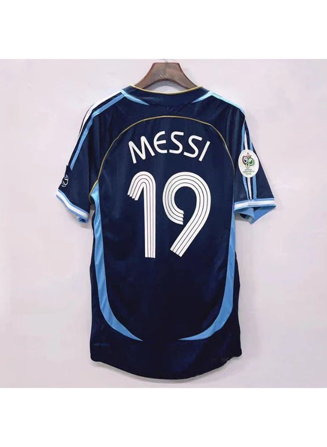 Argentina 2006 Argentina away retro football uniform #19 MESSI retro football jersey A gift for fans and friends - Image 1